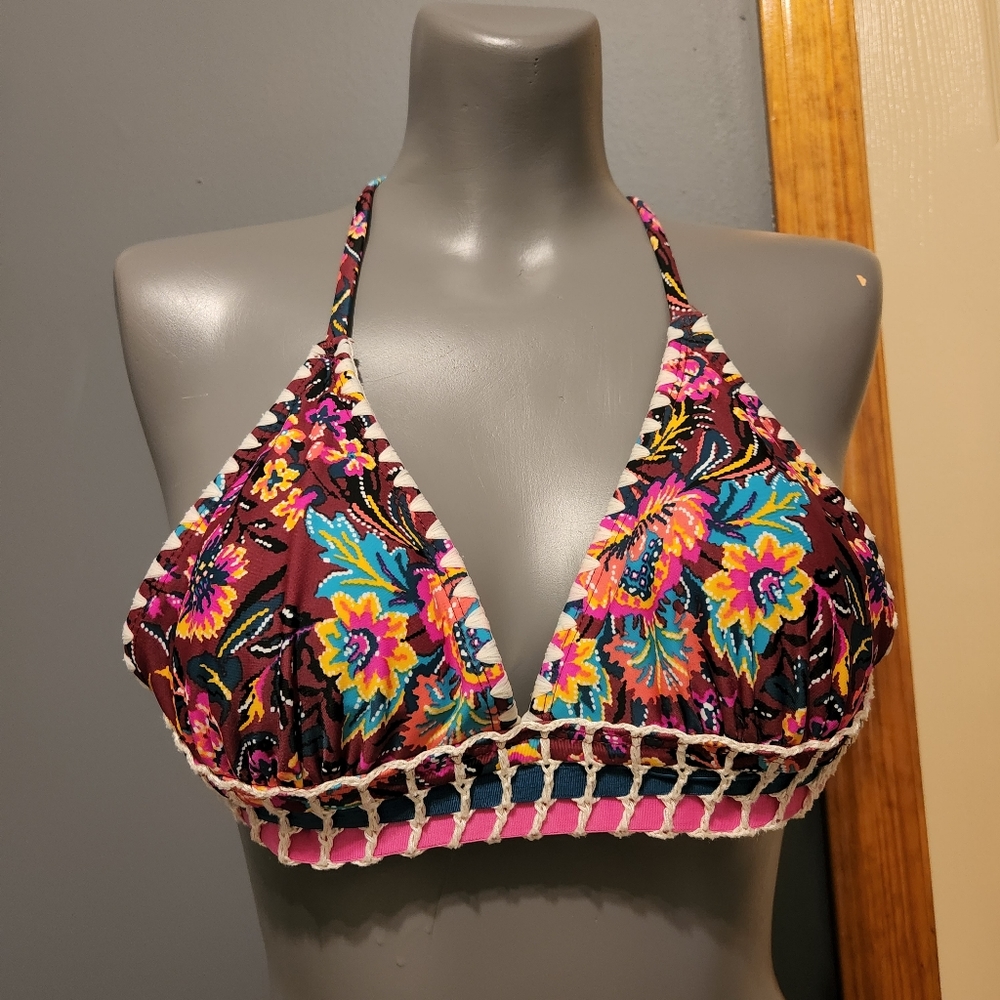 Xhilaration S bikini - top only Boho colorful tropical  beautiful